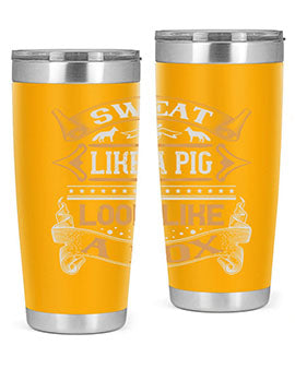 Sweat like a pig look like a fox Style 30#- pig- Tumbler