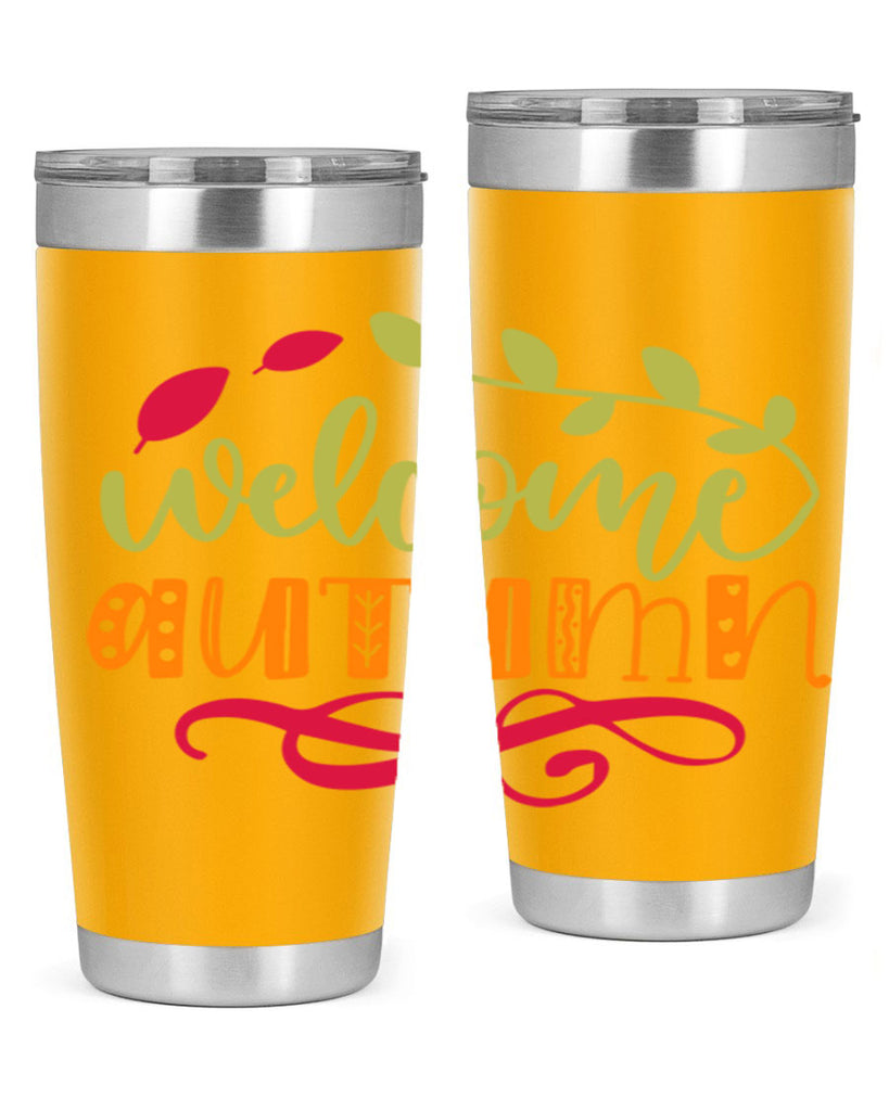 Welcome Autumn 629#- fall- Tumbler