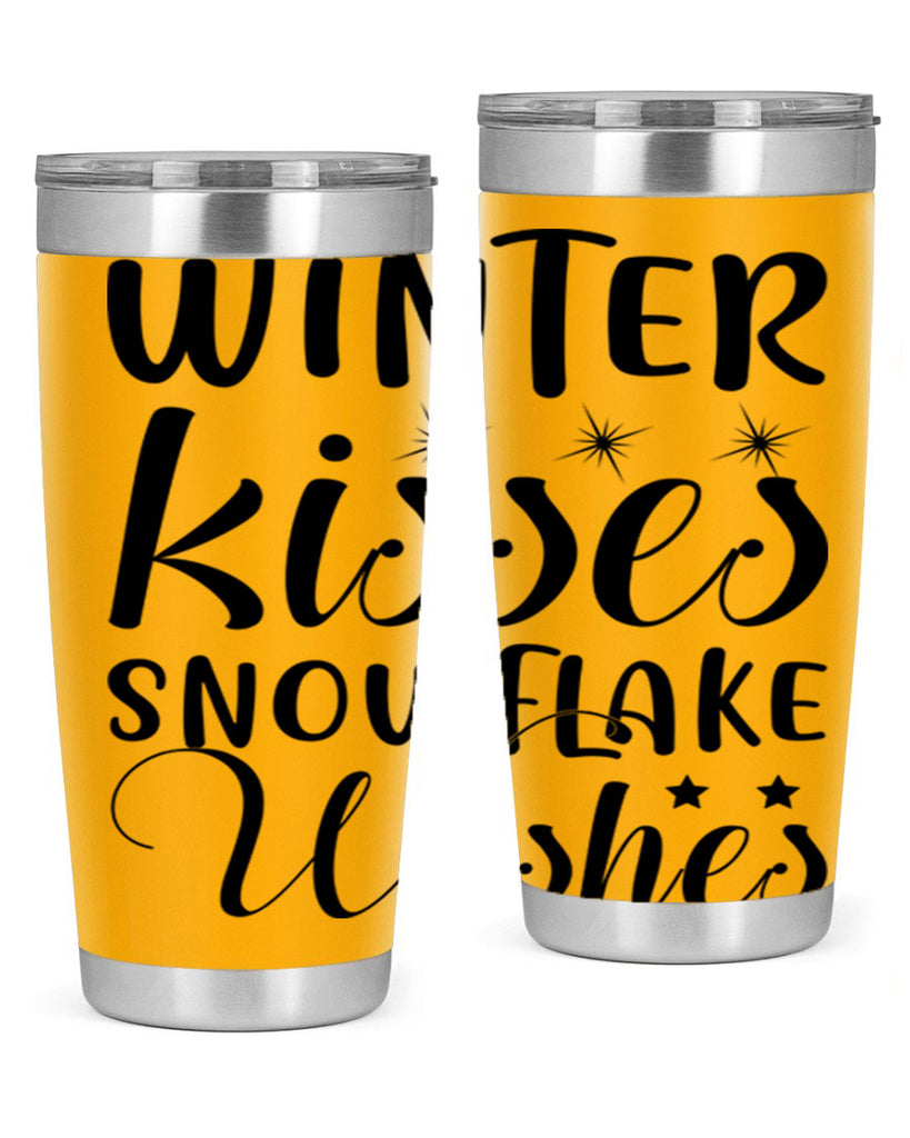 Winter Kisses Snowflake Wishes 561#- winter- Tumbler