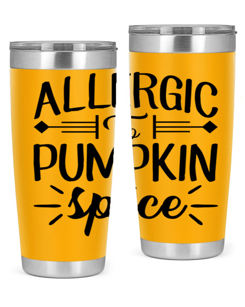 allergic to pumpkin spice 7#- fall- Tumbler