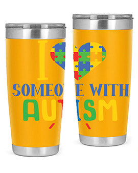 i love someone with autism Style 21#- autism- Tumbler