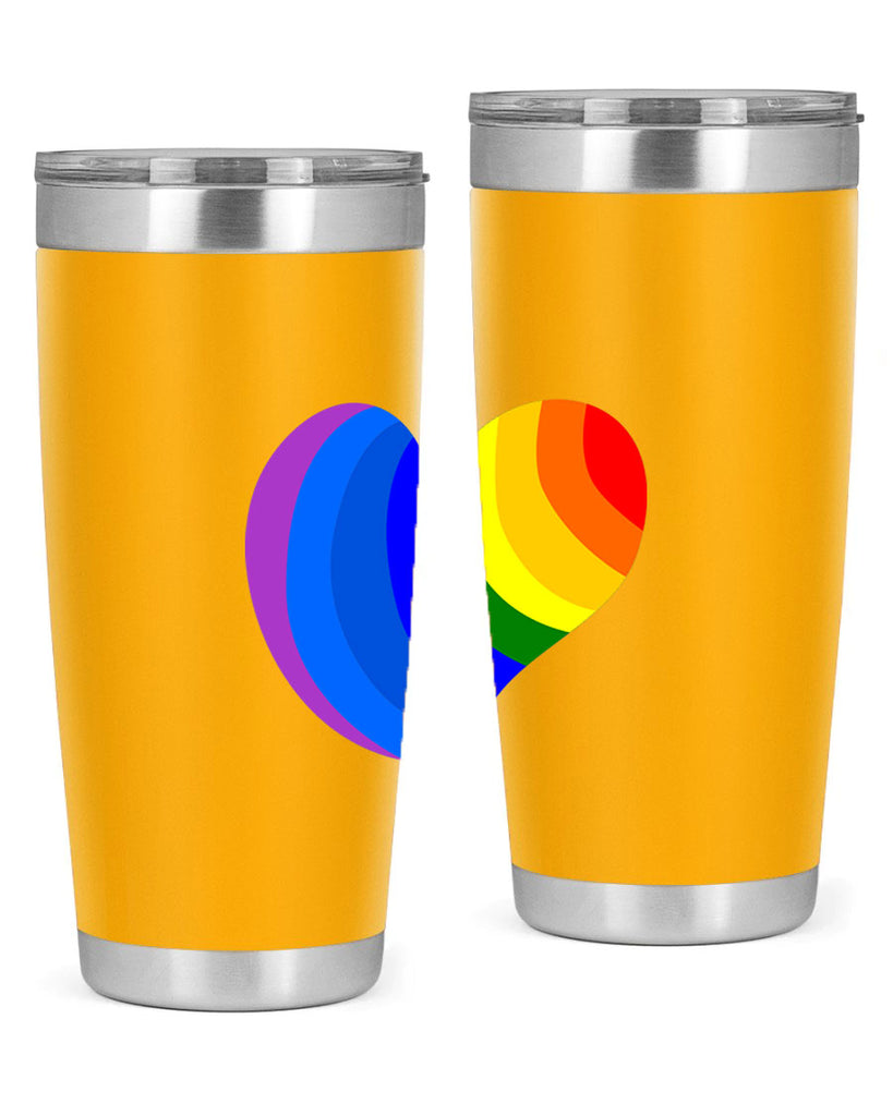 rainbow heart wavy 7#- lgbt- Tumbler