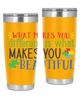 what makes you different is what makes you beautiful Style 3#- autism- Tumbler
