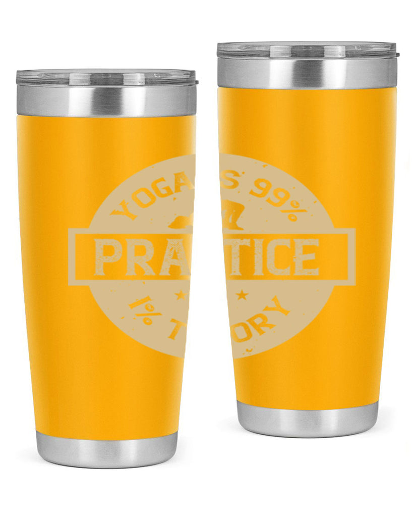 yoga is practice and theory 28#- yoga- Tumbler