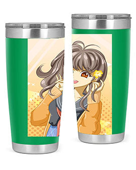 A beautiful and happy girl back to school 90#- anime- Tumbler