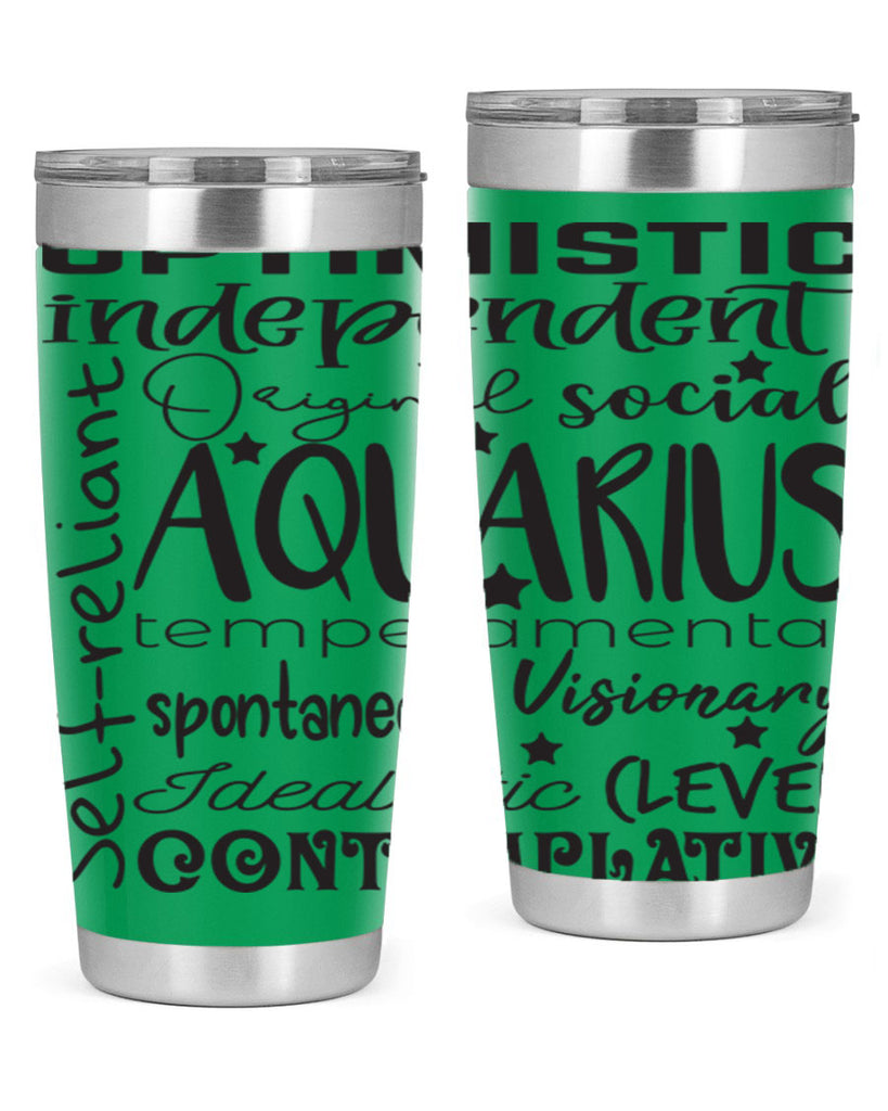Aquarius 563#- zodiac- Tumbler