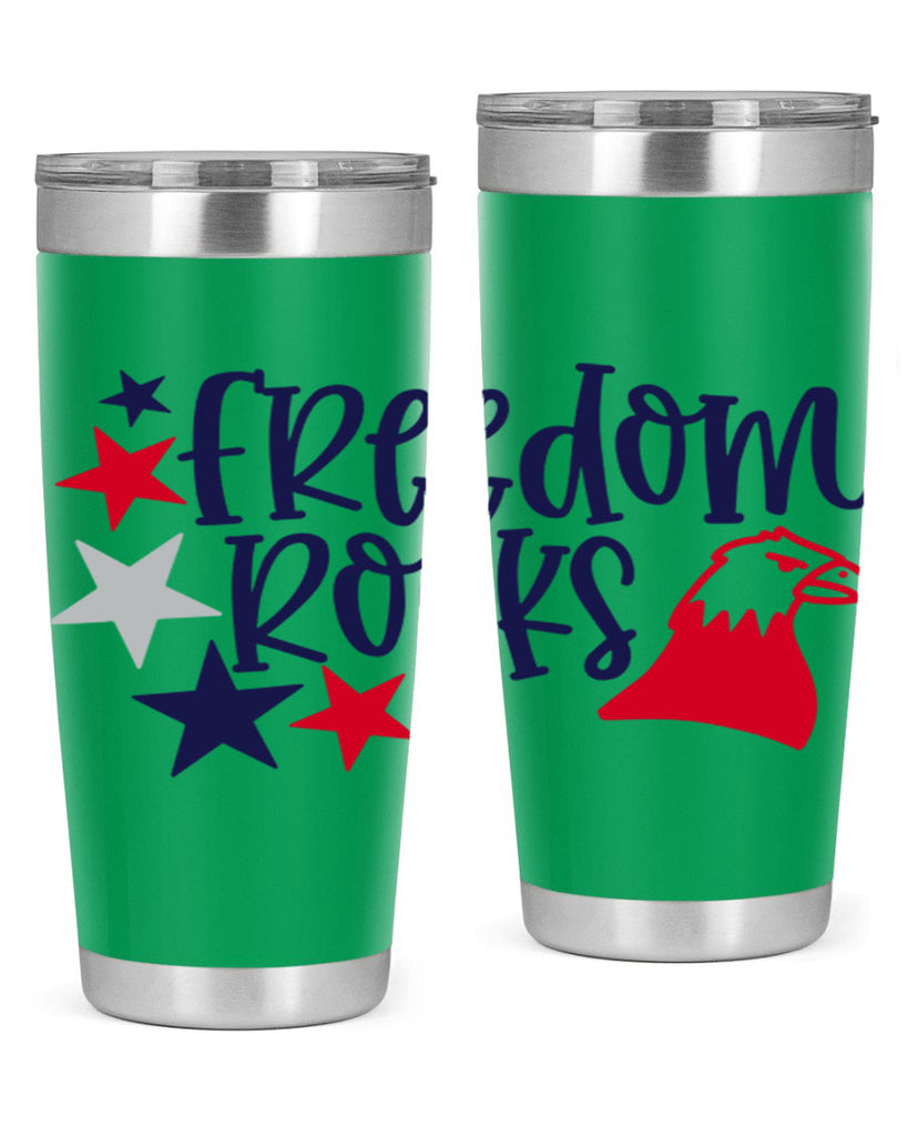 Freedom Rocks Style 148#- Fourt Of July- Tumbler