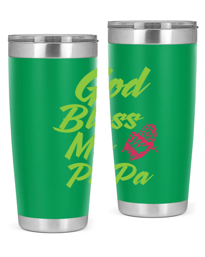 God Bless Papa 107#- grandpa - papa- Tumbler