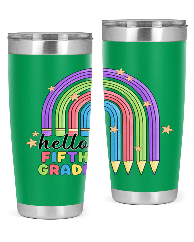 Hello 5th Grade Pencil Rainbow 13#- 5th grade- Tumbler