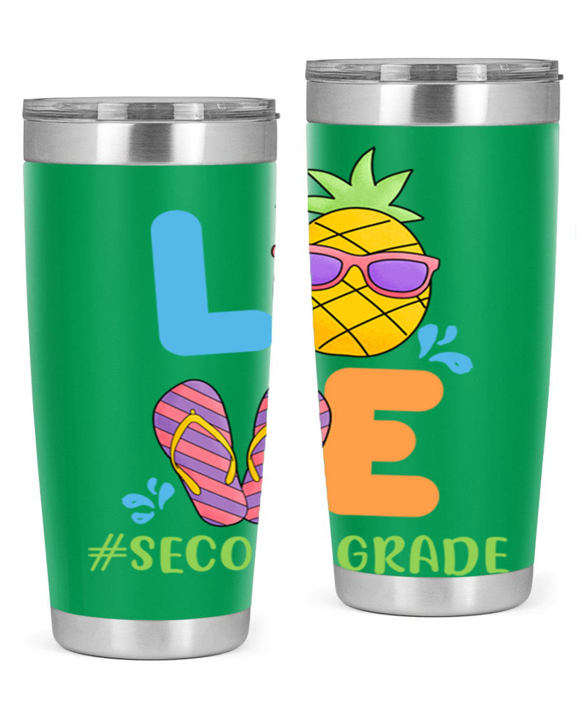 LOVE 2nd Grade Summer Pineapple 17#- second grade- Tumbler