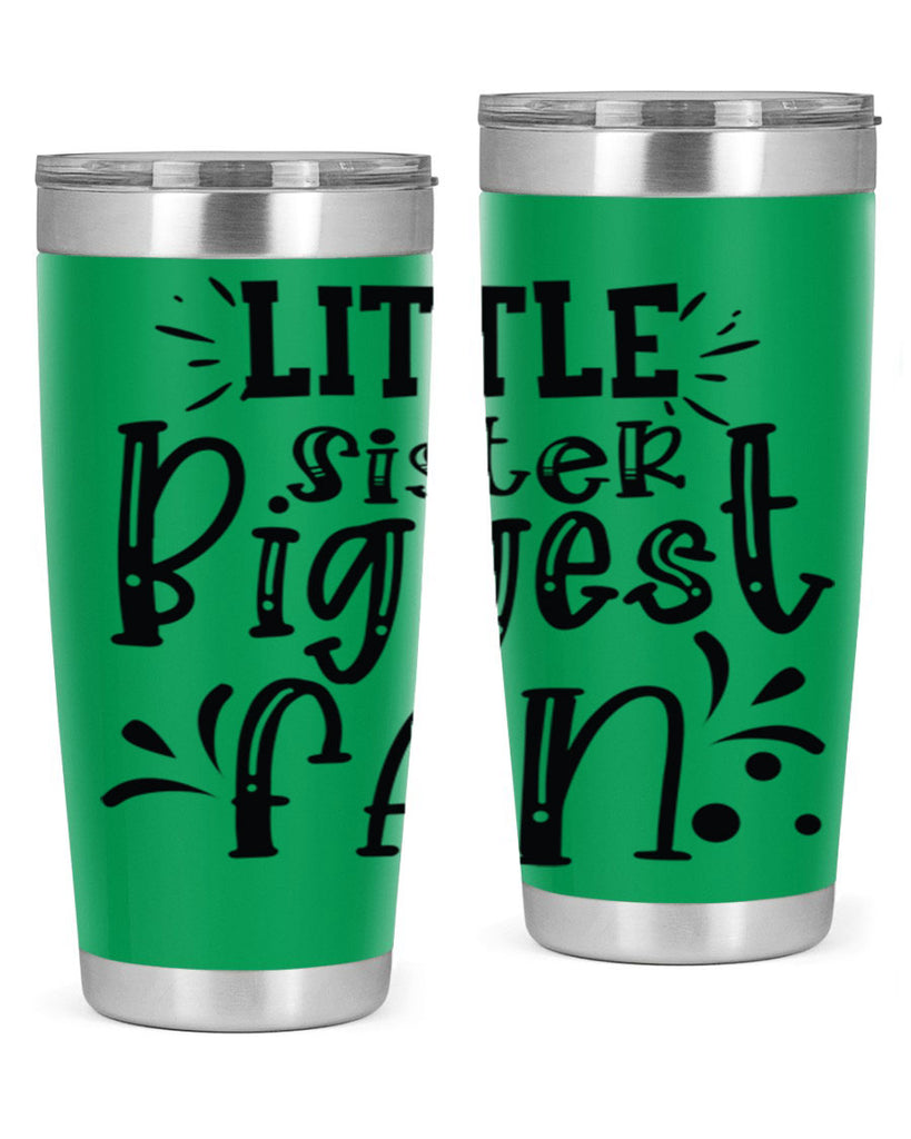 Little Sister Biggest Fan 2055#- baseball- Tumbler