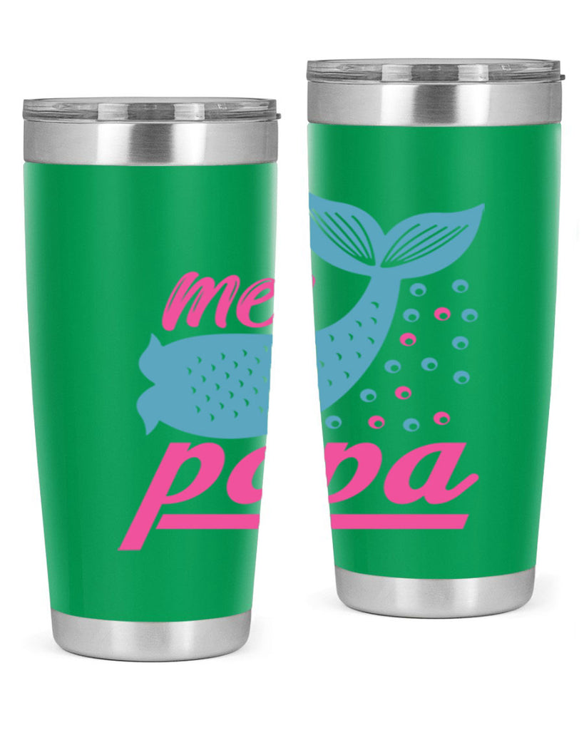 Mer Papa 344#- mermaid- Tumbler