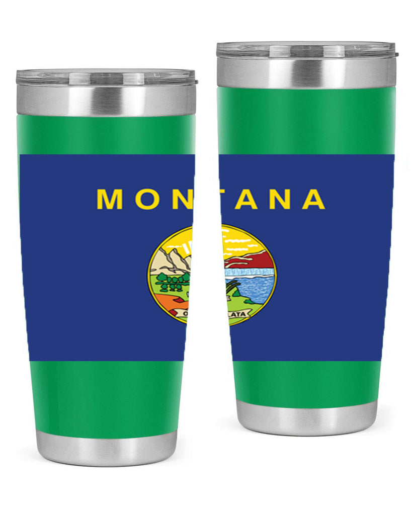 Montana 26#- Us Flags- Tumbler