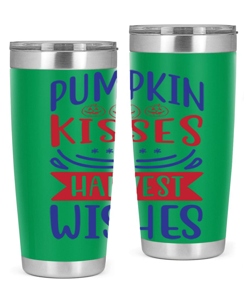 Pumpkin Kisses Harvest Wishes 522#- fall- Tumbler