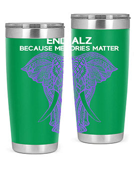 Purple Elephant Alzheimer Awareness 211#- alzheimers- Tumbler
