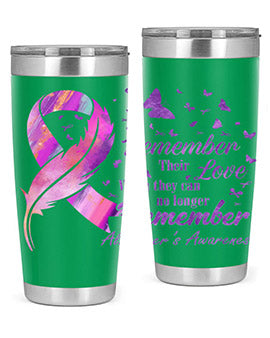 Remember heir Love Alzheimer Awareness 213#- alzheimers- Tumbler