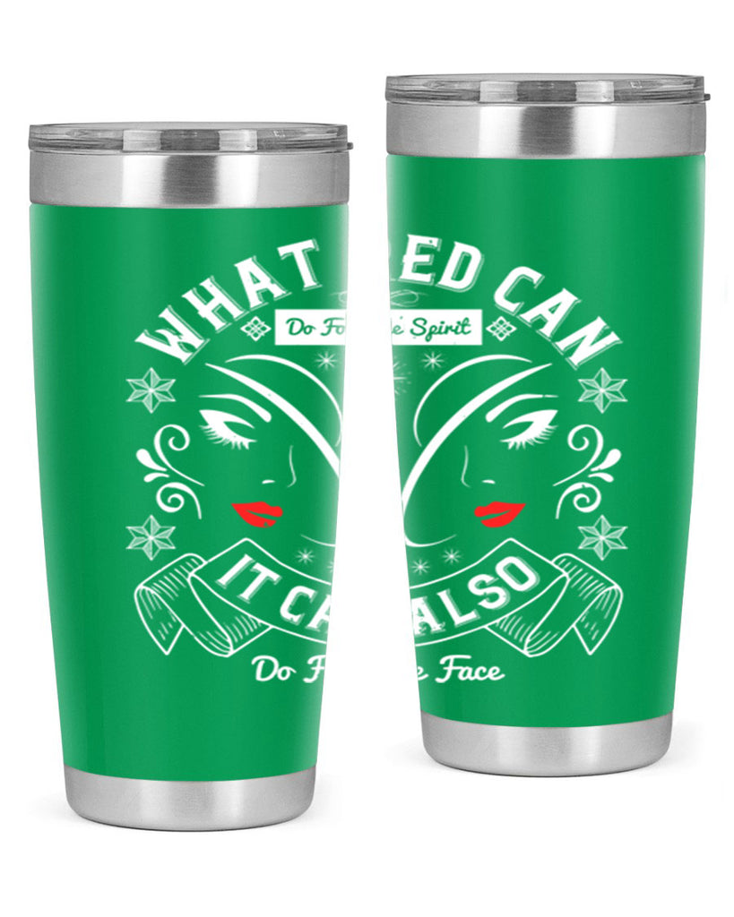 What red can do for the spirit it can also do for the face Style 175#- make up- Tumbler