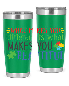 what makes you different is what makes you beautiful Style 3#- autism- Tumbler