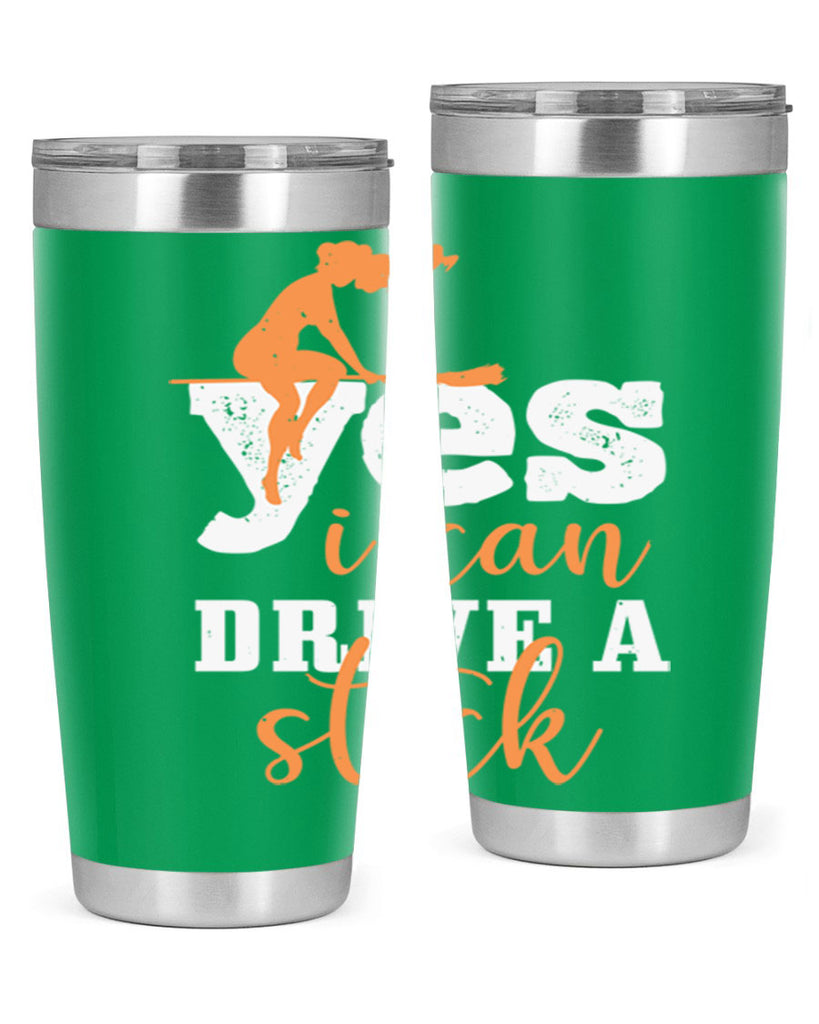 yesi can drive a stick 120#- halloween- Tumbler