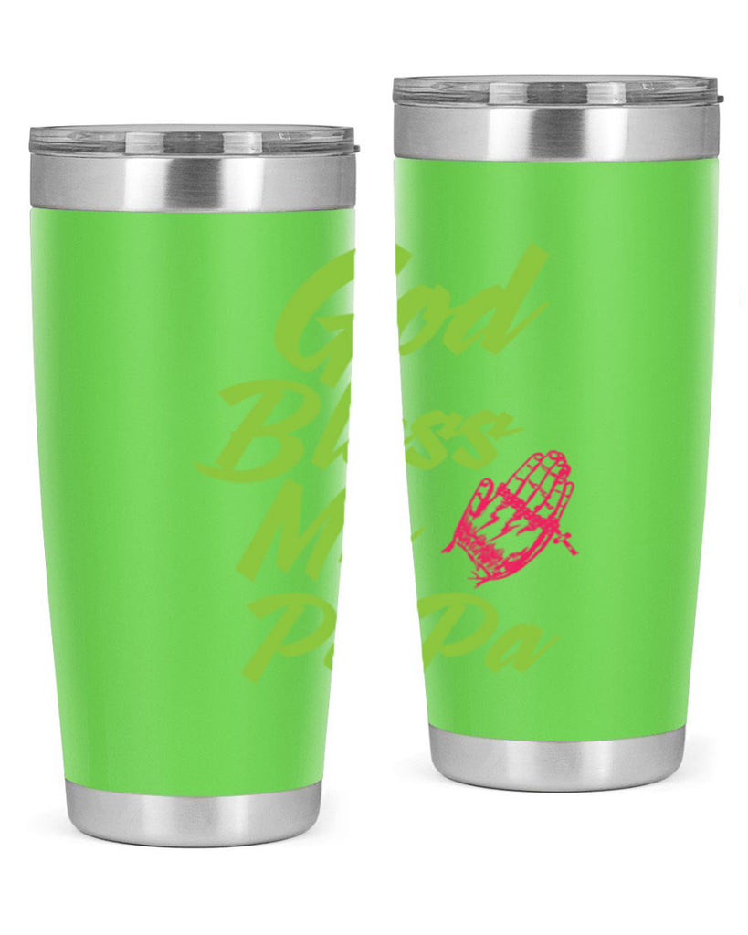 God Bless Papa 107#- grandpa - papa- Tumbler