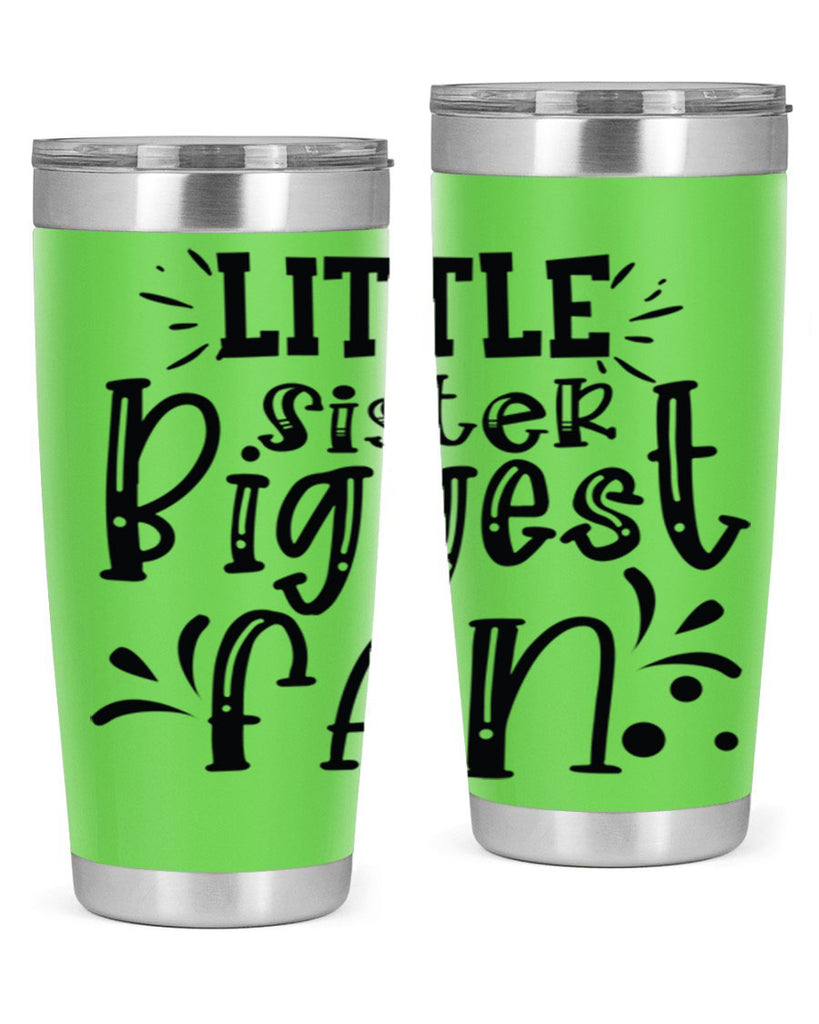 Little Sister Biggest Fan 2055#- baseball- Tumbler