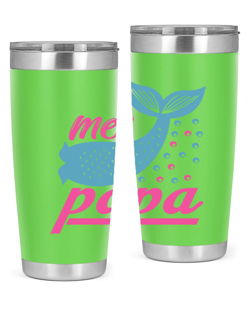 Mer Papa 344#- mermaid- Tumbler