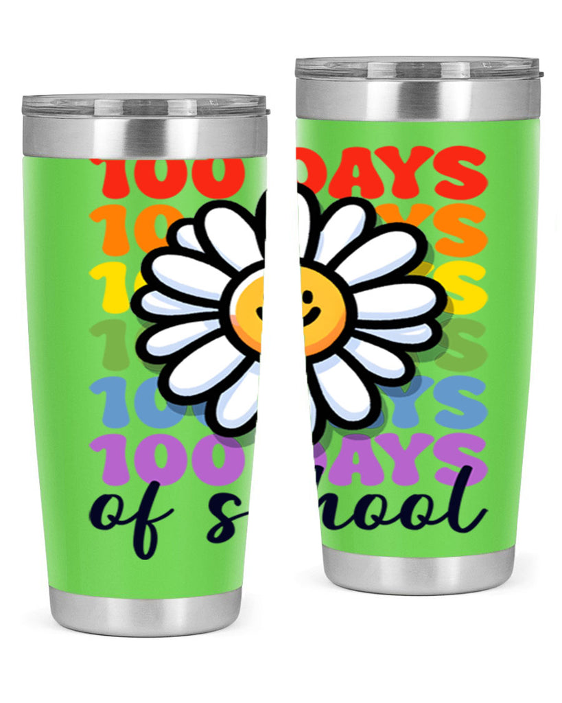 Retro Flower 100 Days Of 56#- 100 days of school- Tumbler