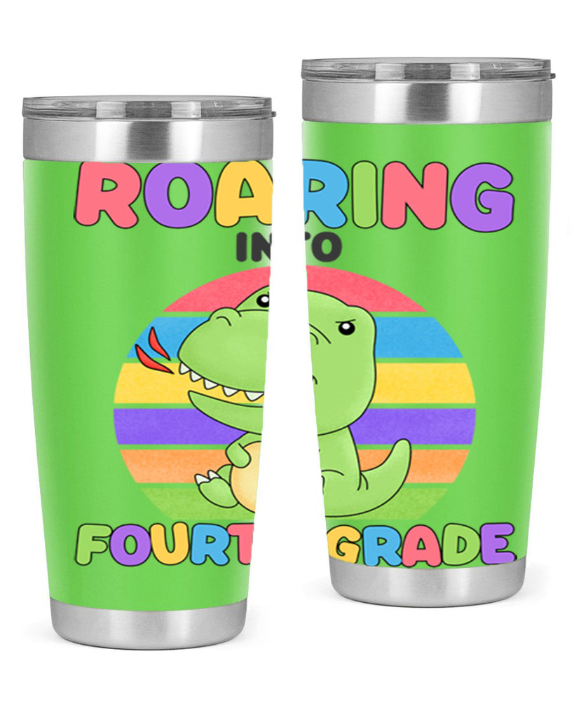 Roaring to 4th Grade Trex 24#- 4th  grade- Tumbler