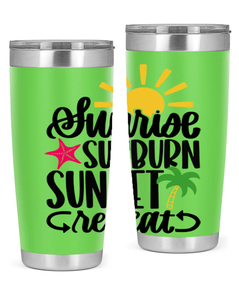 Sunrise Sunburn Sunset Repeat Style 16#- summer- Tumbler