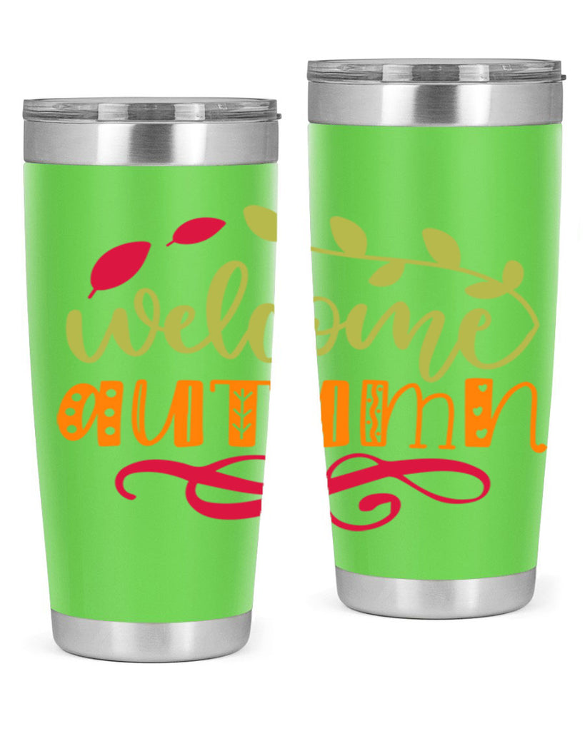 Welcome Autumn 629#- fall- Tumbler
