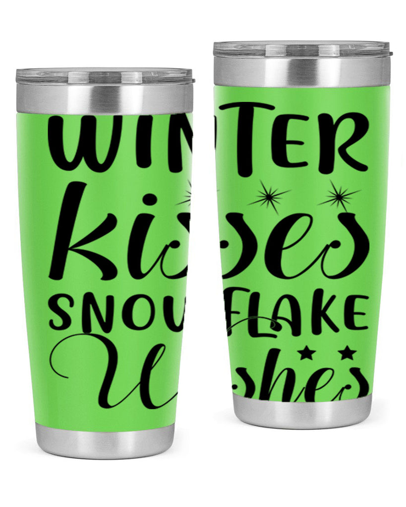 Winter Kisses Snowflake Wishes 561#- winter- Tumbler