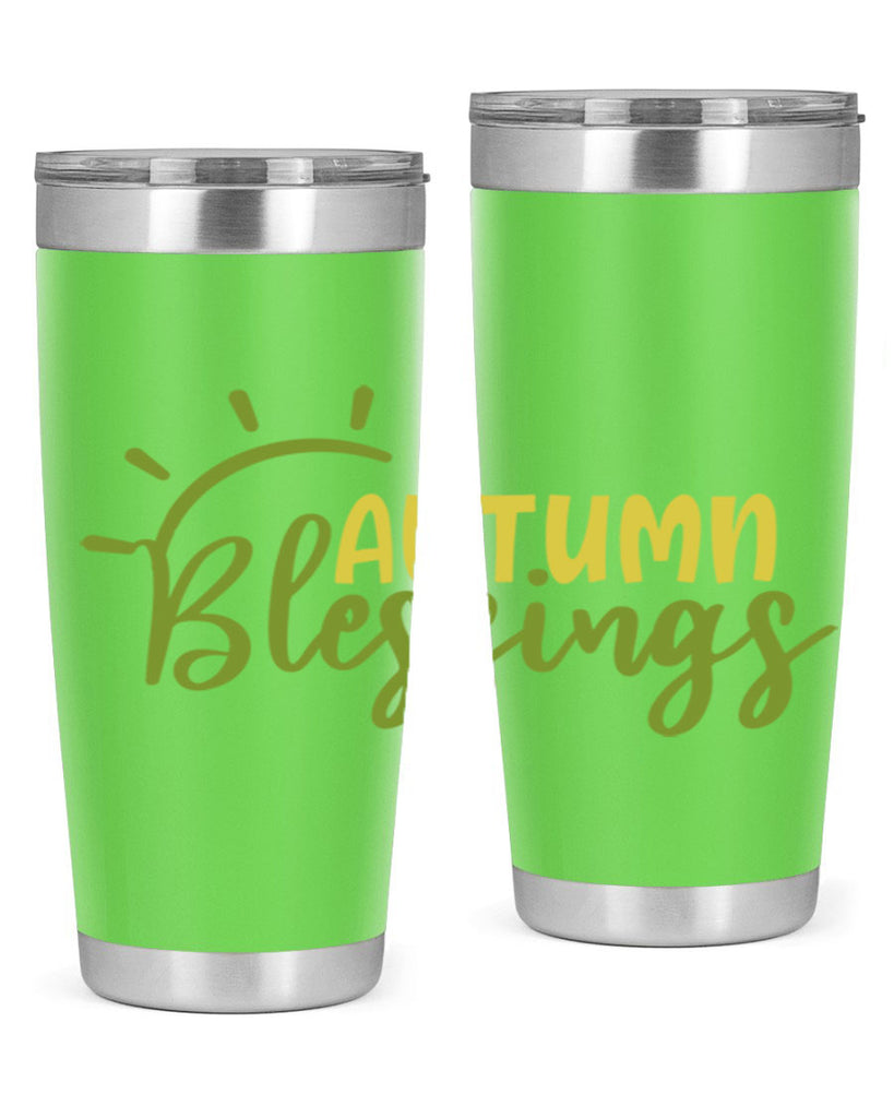 autumn blessings 66#- thanksgiving- Tumbler