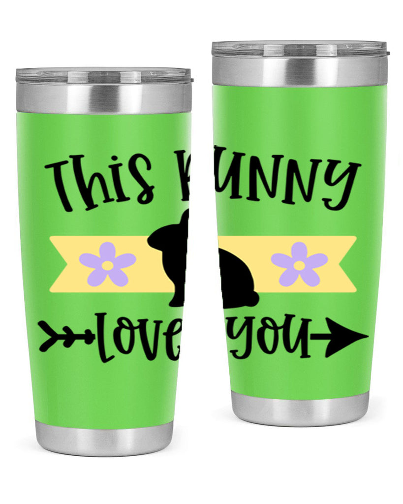 this bunny loves you 10#- easter- Tumbler