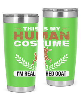 this is my human costume im really a red goat Style 1#- goat- Tumbler