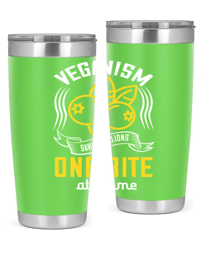veganism saving millions one bite at a time 13#- vegan- Tumbler