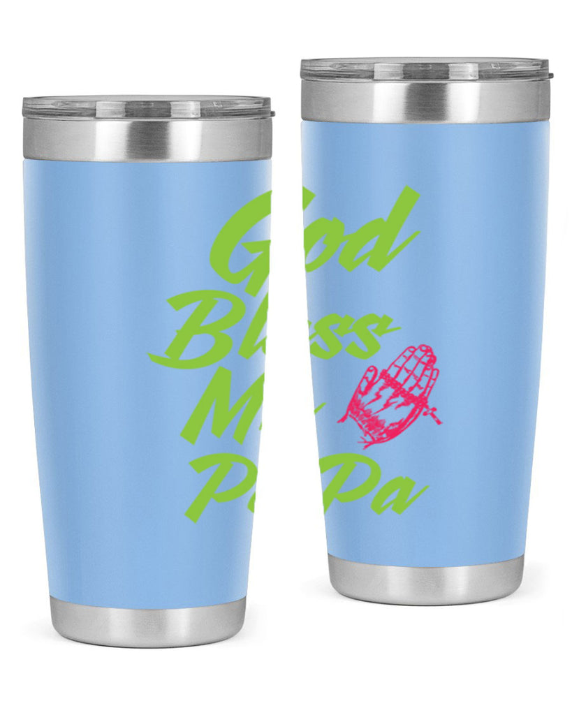 God Bless Papa 107#- grandpa - papa- Tumbler