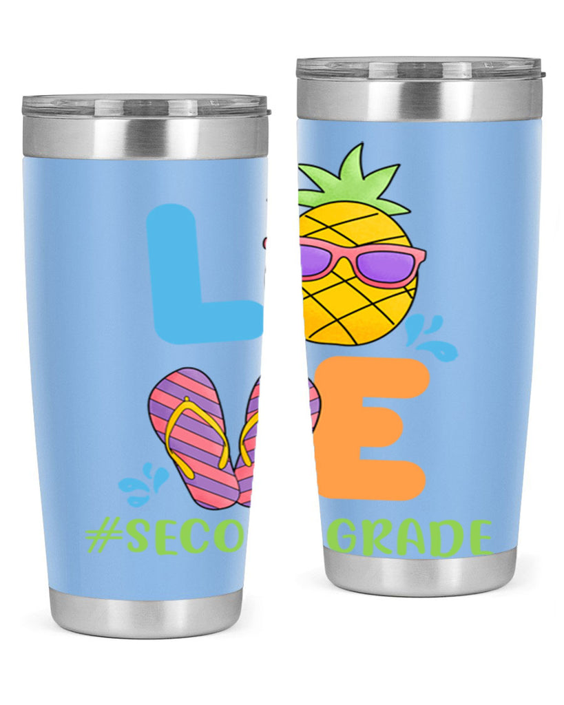 LOVE 2nd Grade Summer Pineapple 17#- second grade- Tumbler