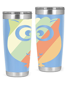 Owl Retro Style Vintage A TurtleRabbit 15#- owl- Tumblers