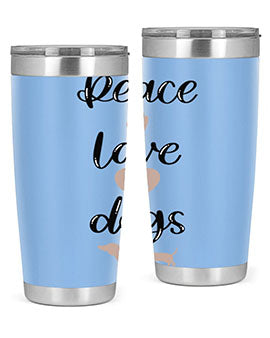 Peace Love Dogs Style 11#- dog- Tumbler
