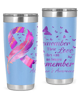 Remember heir Love Alzheimer Awareness 213#- alzheimers- Tumbler