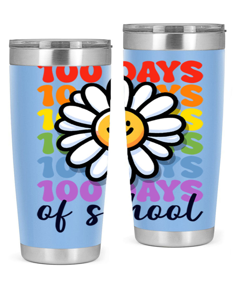 Retro Flower 100 Days Of 56#- 100 days of school- Tumbler
