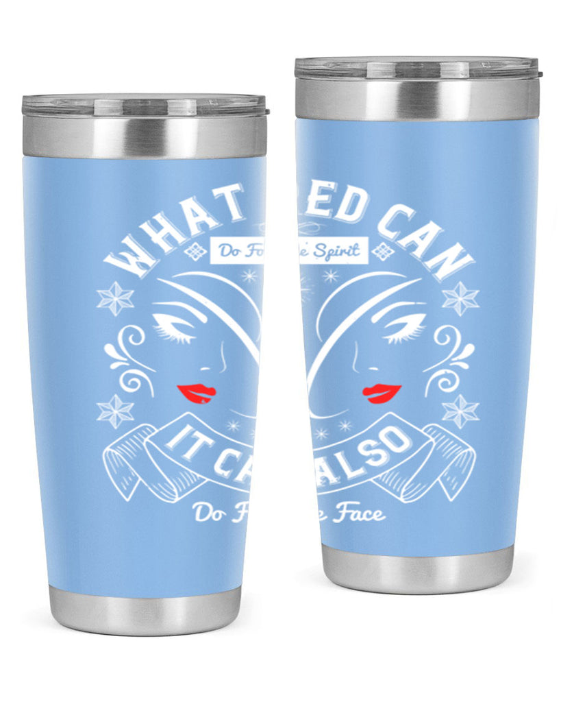 What red can do for the spirit it can also do for the face Style 175#- make up- Tumbler