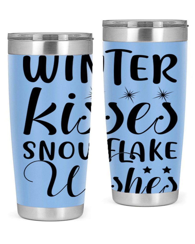 Winter Kisses Snowflake Wishes 561#- winter- Tumbler