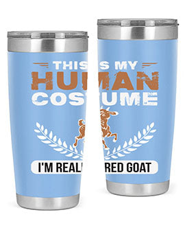 this is my human costume im really a red goat Style 1#- goat- Tumbler
