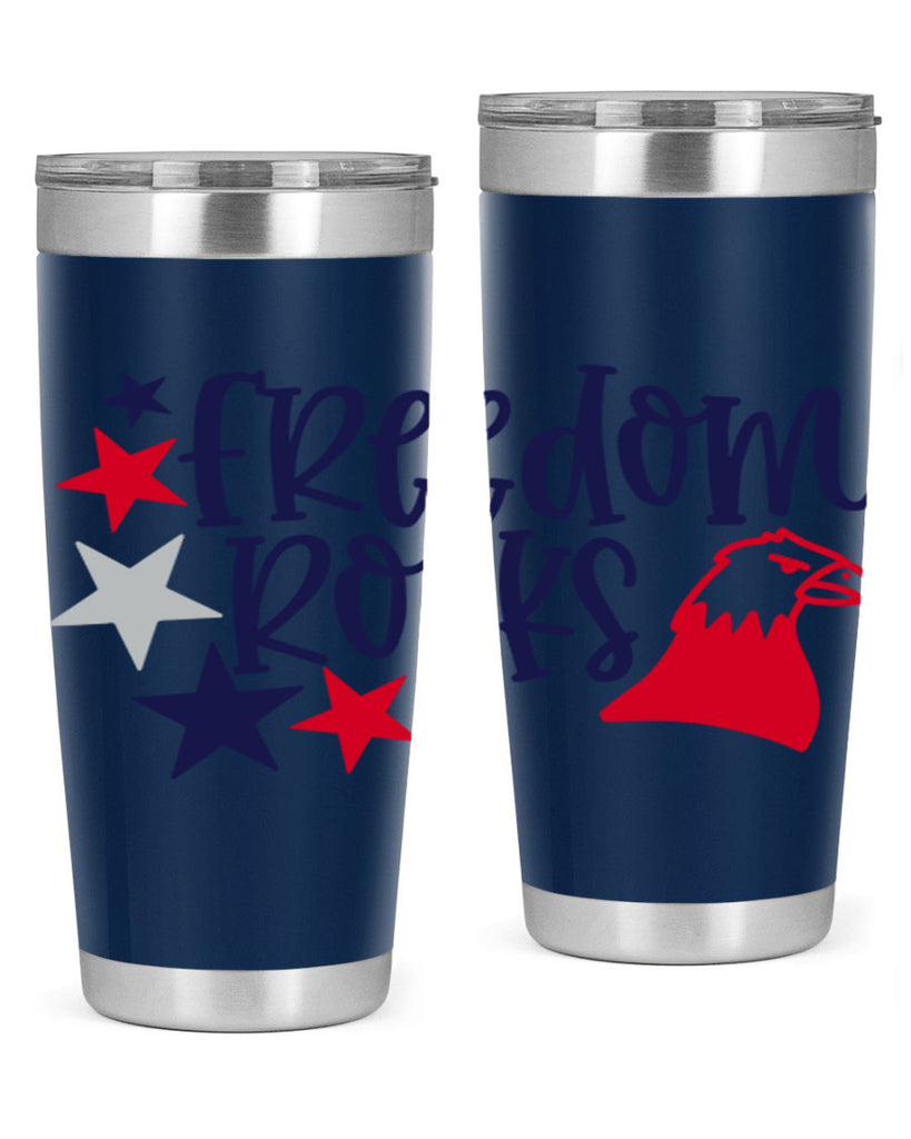 Freedom Rocks Style 148#- Fourt Of July- Tumbler