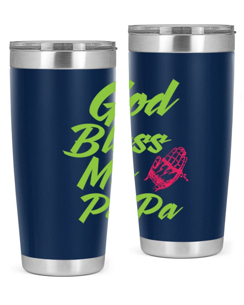 God Bless Papa 107#- grandpa - papa- Tumbler