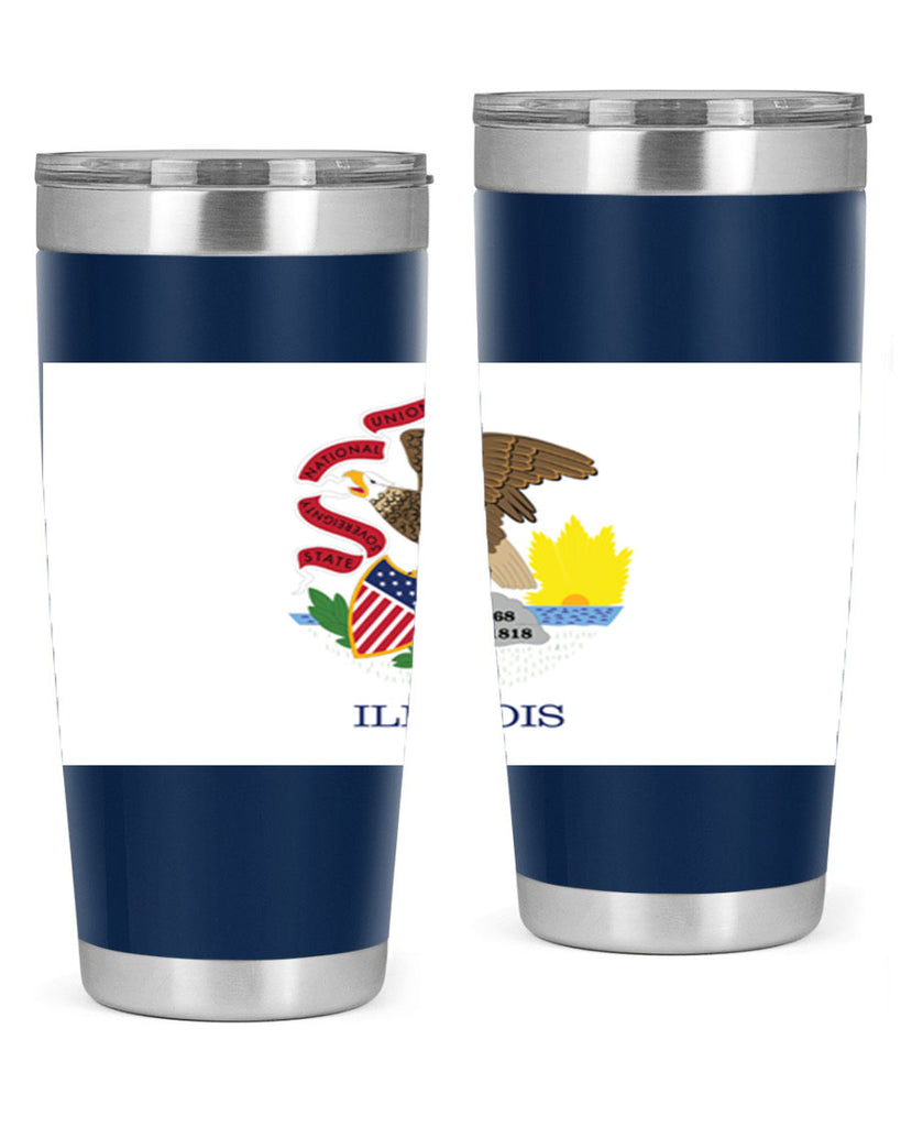 Illinois 39#- Us Flags- Tumbler