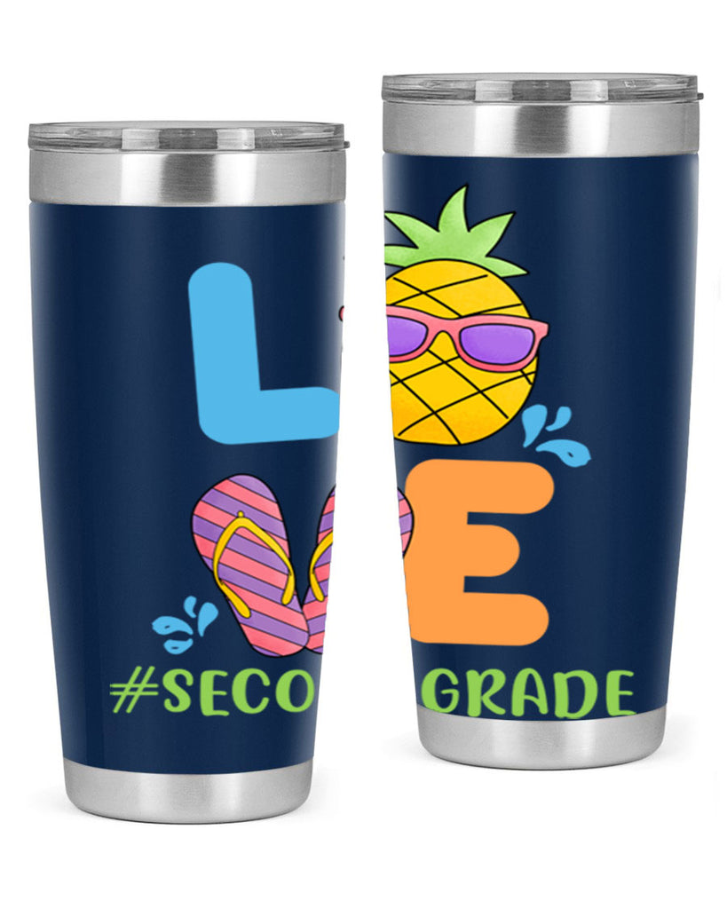 LOVE 2nd Grade Summer Pineapple 17#- second grade- Tumbler