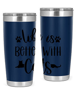 Life Is Better With A Cats Style 99#- cat- Tumbler