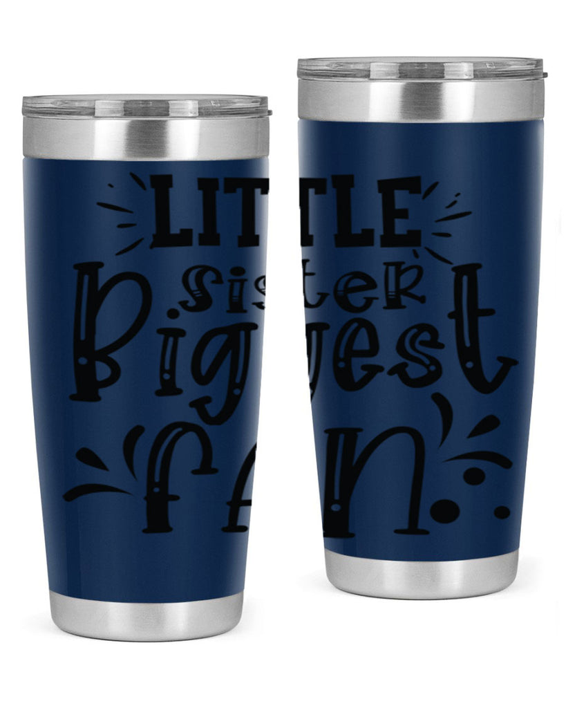 Little Sister Biggest Fan 2055#- baseball- Tumbler